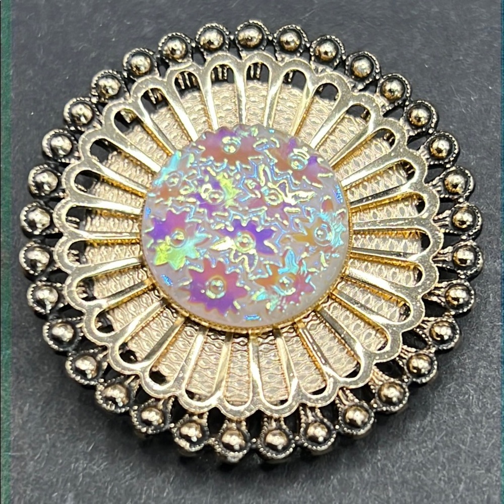 Vintage western Germany lucite scarf clip